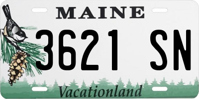ME license plate 3621SN