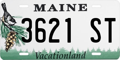 ME license plate 3621ST