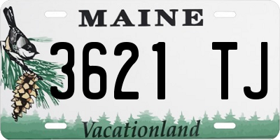 ME license plate 3621TJ