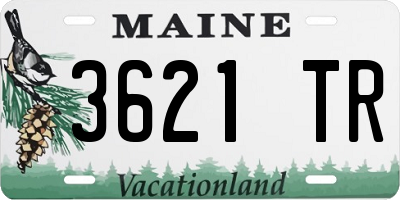 ME license plate 3621TR