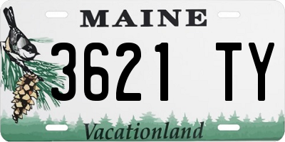 ME license plate 3621TY