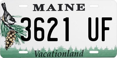 ME license plate 3621UF