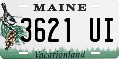 ME license plate 3621UI
