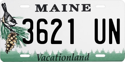 ME license plate 3621UN