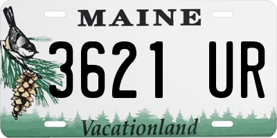 ME license plate 3621UR