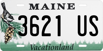 ME license plate 3621US