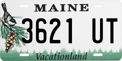 ME license plate 3621UT