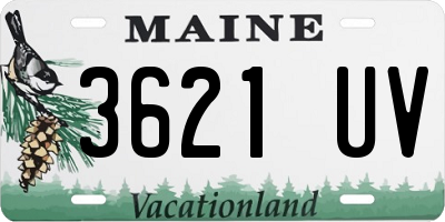 ME license plate 3621UV