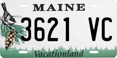 ME license plate 3621VC