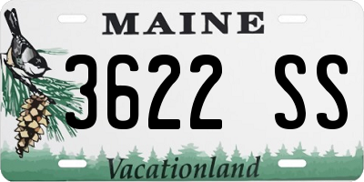 ME license plate 3622SS