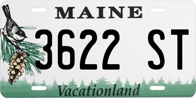 ME license plate 3622ST