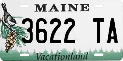 ME license plate 3622TA