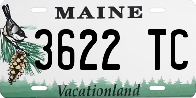 ME license plate 3622TC