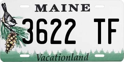 ME license plate 3622TF