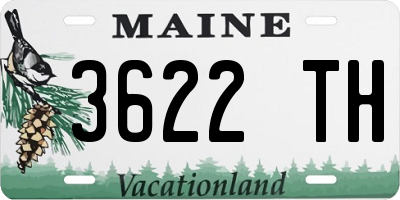 ME license plate 3622TH