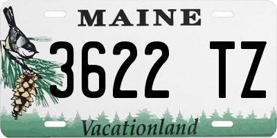 ME license plate 3622TZ