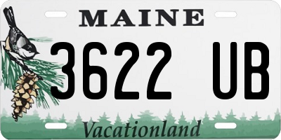 ME license plate 3622UB