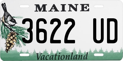 ME license plate 3622UD