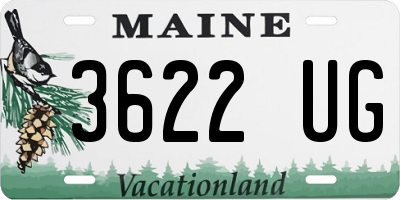 ME license plate 3622UG
