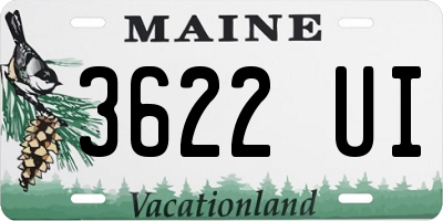 ME license plate 3622UI