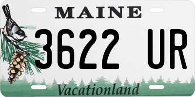 ME license plate 3622UR