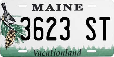 ME license plate 3623ST