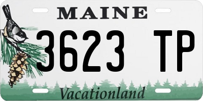 ME license plate 3623TP