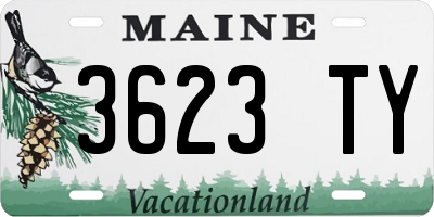 ME license plate 3623TY