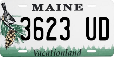 ME license plate 3623UD