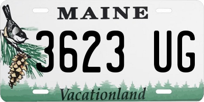 ME license plate 3623UG