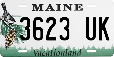 ME license plate 3623UK