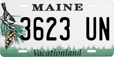 ME license plate 3623UN