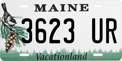 ME license plate 3623UR