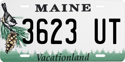 ME license plate 3623UT