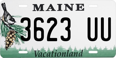 ME license plate 3623UU