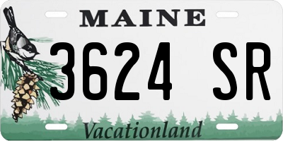 ME license plate 3624SR