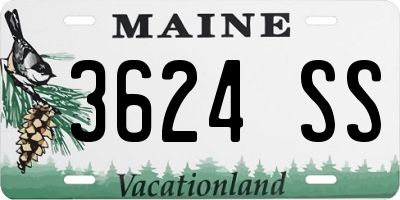 ME license plate 3624SS