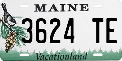 ME license plate 3624TE