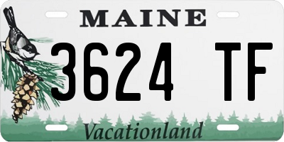 ME license plate 3624TF