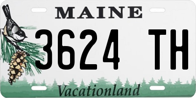 ME license plate 3624TH