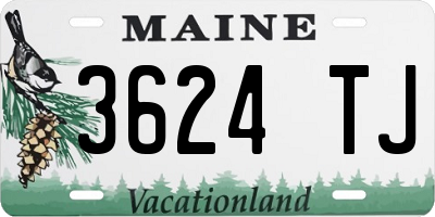 ME license plate 3624TJ