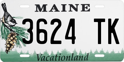 ME license plate 3624TK