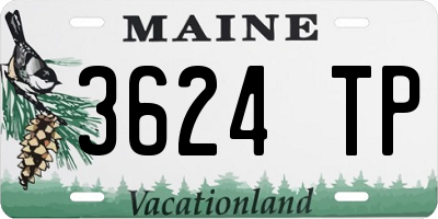 ME license plate 3624TP