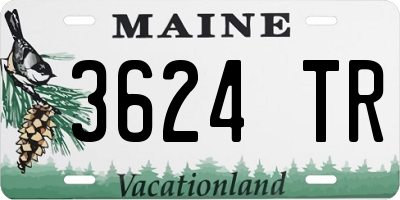 ME license plate 3624TR