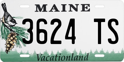 ME license plate 3624TS