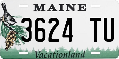 ME license plate 3624TU