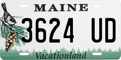 ME license plate 3624UD