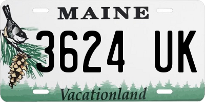 ME license plate 3624UK