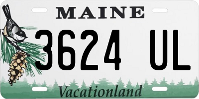 ME license plate 3624UL