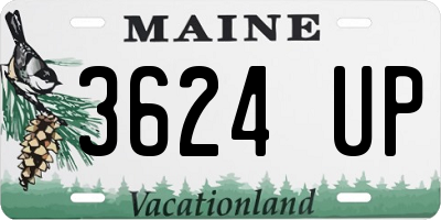 ME license plate 3624UP